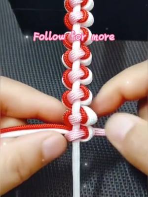 A post by @origamihero on TikTok caption: Sooooooo Easy !  👻👻 #weave #bracelet #foryou