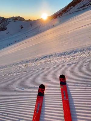 A post by @loicmeillard on TikTok caption: Skiing at 6:30 ain’t too bad 🔥⛷ #anotherbestday #skiing #earlybird #foryou