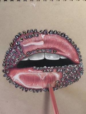 A post by @edurne050 on TikTok caption: De los labios que mas me han costado #fyp #parati #art #lips #labios