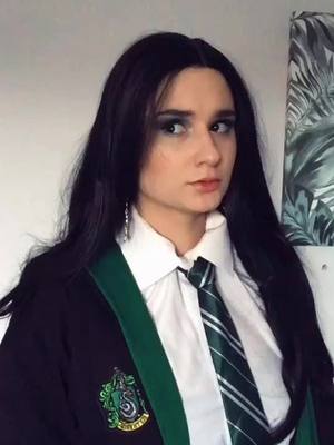 A post by @coffeecat.cos on TikTok caption: Old draft 😅 #slytherin #hogwarts #werwolf