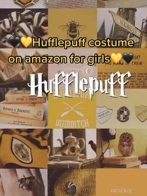 A post by @halloween._.outfit_ideas on TikTok caption: #greenscreen #harrypotter #hufflepuff #costume #magic #spooky #halloween #amazon #fyp #foryoupage