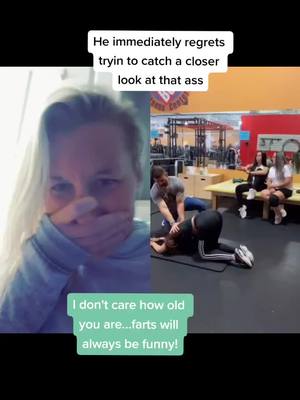 A post by @carrie18188 on TikTok caption: #duet with @treinadorkaka I can't stop laughing! #10SecondsVs #GonnaKnow #jokes #funny #gotem #fart #fyp