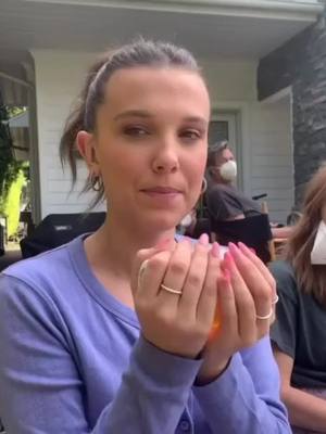 A post by @cloudy...mbb on TikTok caption: good morning I hope you all have a great day <3 #milliebobbybrown #foryou