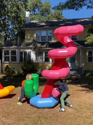 A post by @pneuhaus on TikTok caption: Some footage from this weekend, testing a toy prototype #sip #art #processart #inflatable #color #fyp #kid #toy