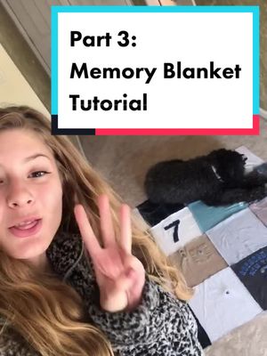 A post by @summerthom on TikTok caption: Final reveal tonight! Thanks for sticking around #fyp #DIY #memoryblanket