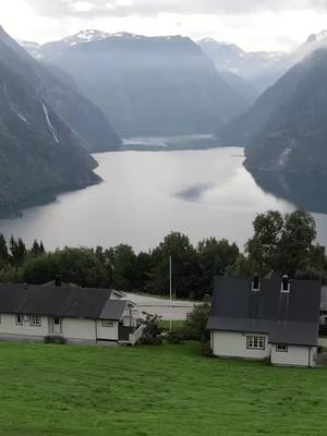 A post by @welcometoike on TikTok caption: small house, BIG view #norge #norway #fyp #foryou #foryoupage