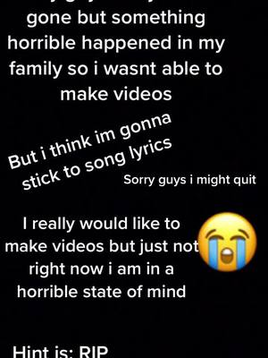 A post by @tiktoksonglyrics2 on TikTok caption: #foryou #sorry #rip