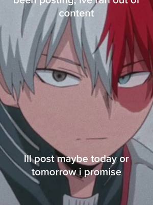 A post by @shoto.x.todoroki on TikTok caption: I’ve ran out of content ideas 😓 #anime #weeb #mha #bnha #todoroki