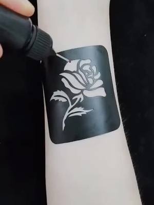 A post by @vivi8663 on TikTok caption: #makeup #foryou #beautiful #tattoosticker #tattoo