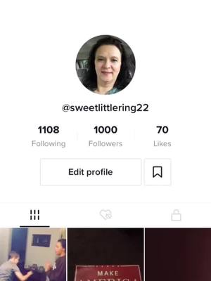 A post by @sweetlittlering22 on TikTok caption: #Madeit 1,000follower#goals #tiktok #thankyoueveryone #friends#fyp #Love