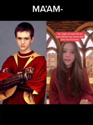 A post by @official_oliverwood on TikTok caption: #duet with @fred.weasleys.wife2 #greenscreen