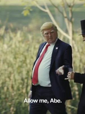 A post by @abeandtrump on TikTok caption: NEW! Ep. 6 - MAILBOX - Trump and Abe have a perfect conversation about mail-in voting. #AbeAndTrump #MailInBallots #VoteBlueToSaveAmerica