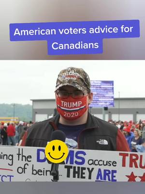 A post by @bp.._..bp on TikTok caption: American voters advice for Canadians 😁 #usa #american #22minutes #canada #canadian #tiktokcanada #fyp #foryou #foryoupage #advice #together