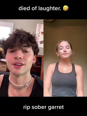 A post by @sobergarret on TikTok caption: #duet with @itsjennaraine