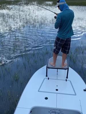 A post by @greggranstad on TikTok caption: Hungry floodtide redfish #fishing #redfish #boat #ShowUpShowOff #exprESSIEyourself #floodtide