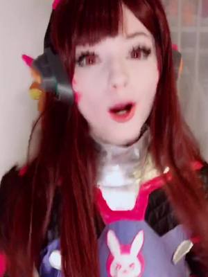 A post by @mooloooooo on TikTok caption: Happy halloween!!! >:D #overwatch #dva #overwatchdva #overwatchdvacosplay #dvacosplay