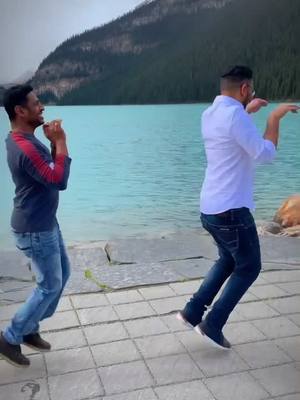 A post by @karthic_maruthi_das on TikTok caption: #Alberta #crazyfriends #tiktok #canadianmallus #HolidayTikTok #RnBVibes #canadianmallus #lakelouise #canada #funtime