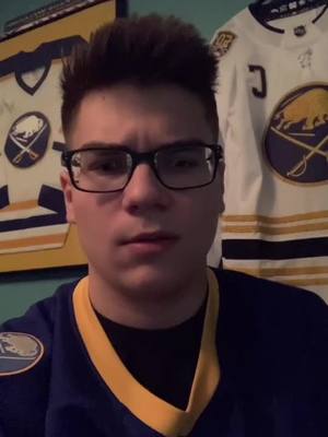 A post by @tedcozzarin on TikTok caption: I’m what happens when you make a hockey team your personality #fyp #buffalo #hockey #NHL #buffalony @buffalosabres