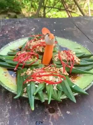 A post by @andyandandrew on TikTok caption: Do u know okra food?#tiktokfood #chinesefood #traditional #asianfood #fyp #foryou #deliciousfood #desert #cooking #food