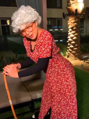 A post by @seniorbaddies on TikTok caption: one wrong move away from a hip replacement 👵🏻