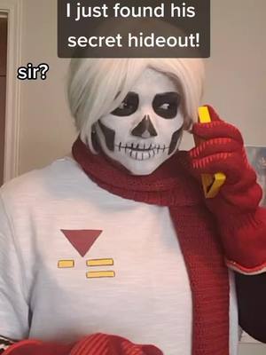 A post by @grellgrimm on TikTok caption: Not so secret - #undertale #papy #papyrus #undertalepapyrus #thegreatpapyrus #human  #undertalecosplay #classicpapyrus #cc