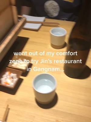 A post by @notkristensry on TikTok caption: Throwback to that time I got to try Jin’s restaurant 🇰🇷✨ #korea #kpop #bts #travel #jin #btsarmy #fyp