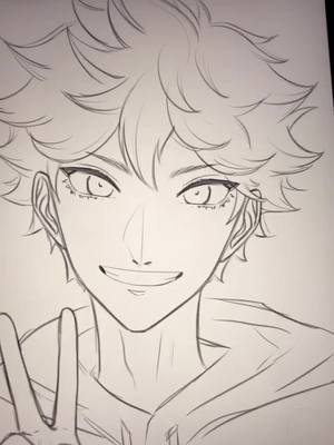 A post by @t0matocar on TikTok caption: Haikyuu brain rot for da day 😈 #art #anime #manga #haikyuu #hinata #digitalart