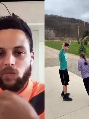 A post by @stephencurryvlog on TikTok caption: #duet with @bgiardini1 🤣🤣🤣#basketball #sports #tiktok #funny #interesting