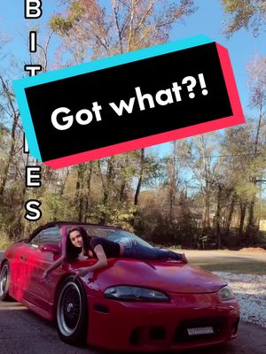 A post by @victorialinc on TikTok caption: Whatchu got? Duet me! #car #dsm #jdm #cargirl #static #nrg #slammed #makeitmini #OurType #VansCheckerboardDay #tuned #boosted #coilovers #funny