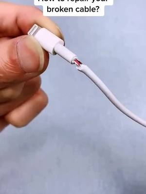 A post by @yoyomcn.official on TikTok caption: Don’t throw away your iPhone 12 broken cable, try this way......📱 #LifeHack #iphone12 #lifefavor #fyp