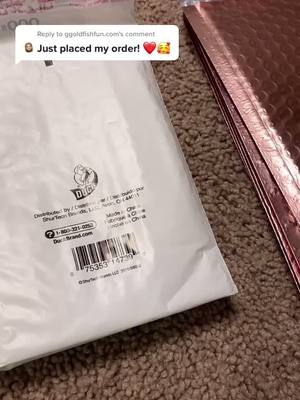 A post by @minigifties on TikTok caption: Reply to @ggoldfishfun.com Thank you for your order💗 #etsy #etsyshop #fyp #goorder #lipgloss #pink #packagingorders #neworder #fypシ #viral