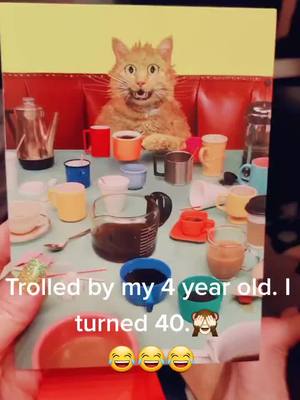 A post by @dragynwing on TikTok caption: my 4 year old got me the BEST birthday card! #40thbirthday #birthday #trolled #kids #birthdaycard #ouch #notoldyet