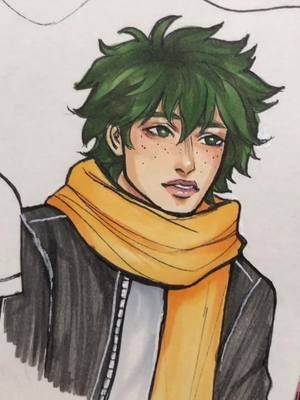 A post by @anya.h21 on TikTok caption: Soft boi Deku ☺️💚 #fyp #foryou #deku #mha #bnha #myheroacademia #izukumidoriya #midoriya #bokunoheroacademia #anime #otaku #copicmarkers