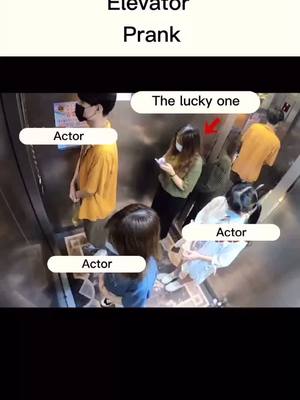 A post by @tkfunnylife on TikTok caption: This girl cannot stop laughing😂#fy #fyp #prank #elevatorprank #funny #fun #joke