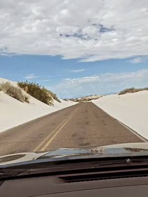 A post by @oliiiviiia_ on TikTok caption: Road Trip 🚙 #fyp #traveling #travel  #viral #whitesands #viral #foryou #whitesandsnationalpark #newmexico #roadtrip #roadtrips