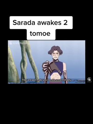 A post by @zenitsu.ds on TikTok caption: Thanks for 1300 followers❤️🙏#animefight #fyp #2tomoe #sarada #team7 #boruto #mitsuki #newrasengan #amv #fyp