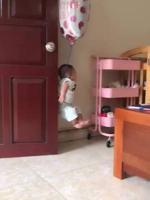 A post by @muzi148 on TikTok caption: Are you sure the balloon flew him? #typ #foryou #funny