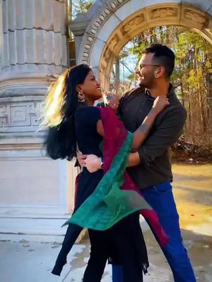 A post by @karthic_maruthi_das on TikTok caption: #ohzaalima ❣️🔥 @niranjana.amja #canadianmallus #tiktok #BackOnTrack #friends #dance #hindisong #canada #funtime #winter #toronto