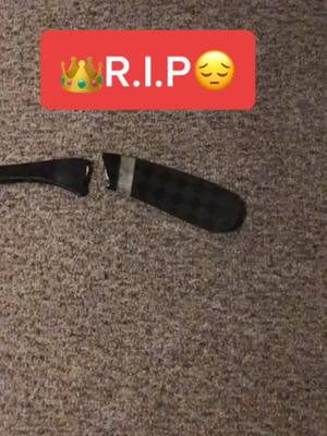 A post by @jaxphi23 on TikTok caption: R.I.P#fypシ #hockey #stick #brocken