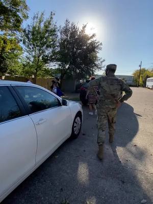 A post by @simon_the4th on TikTok caption: Surprising my little sister after coming home from deployment #airforce #army #marine #navy #spaceforce #military #mitaryhomecoming #fyp