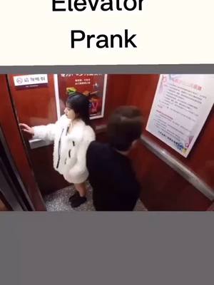 A post by @tkfunnylife on TikTok caption: @datgurlhasmine：she woke up today and chose ✨crime✨🤣🤣🤣#ImAGhost #funny #prank #elevatorprank #fun