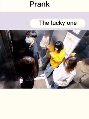 A post by @tkfunnylife on TikTok caption: Apparently, this girl didn’t want to join.#fy #fyp #prank #funny #fun #joke #elevatorprank