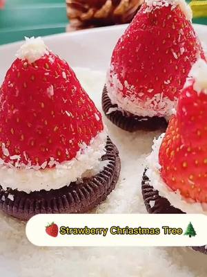 A post by @gardenfood1 on TikTok caption: #christmastreedecorating #christmas #strawberry #Foodie