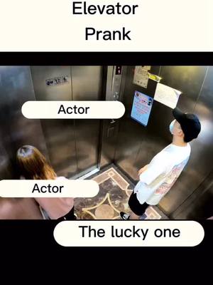 A post by @tkfunnylife on TikTok caption: Why the elevator overload alarm arises?#fy #fyp #prank #funny #elevatorprank #fun #joke