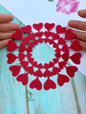 A post by @lovehandcraft on TikTok caption: Make hearts 💕 #heart #cute #lovely #amazing #beautiful #beauty #interesting #craftlover #cool #funny #TheWildsChallenge #Catchphrases #OOTD