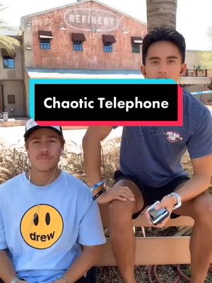 A post by @bick._ on TikTok caption: Repost cuz I think this chaotic telephone is hilarious 😂 @juicyboijonny @bw3n_huynh