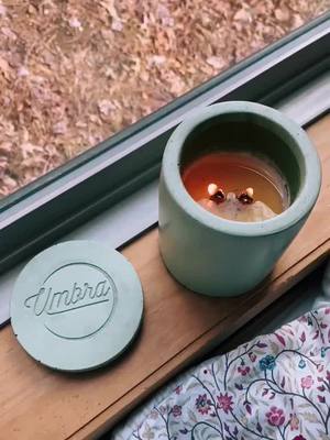 A post by @umbraapothecary on TikTok caption: A customer setting up a whole vibe with one of our candles in the woods 🌲🌲🌲 show us how you create your own vibe! #candletok #candlebusiness