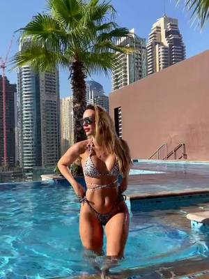 A post by @vogueupliketina on TikTok caption: Lockdown vacation in Dubai 🌴 #dubai #lockdownvacation #pooldaysforever