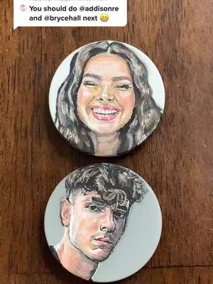 A post by @bllllakee on TikTok caption: Reply to @johnny_jemma As requested... BRADDISON 🤍 @addisonre @brycehall #fyp #foryoupage #painting #addisonrae #brycehall #popsocket