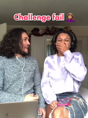 A post by @bruceandsherice on TikTok caption: Okay so this is how our first attempt at this looked.. Sherice didn’t even realise what she’d done 🤦🏽‍♀️😂 #funnyvideos #couples #couplegoals #funny